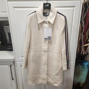 Moschino Big-Buttons Single-Breasted Coat